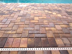 Natural Stone Pool Deck Installation, Hudson, FL